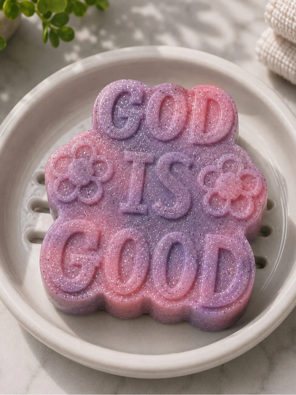 Watermelon SOAP shimmer 5x4in 10oz shea butter based god is good